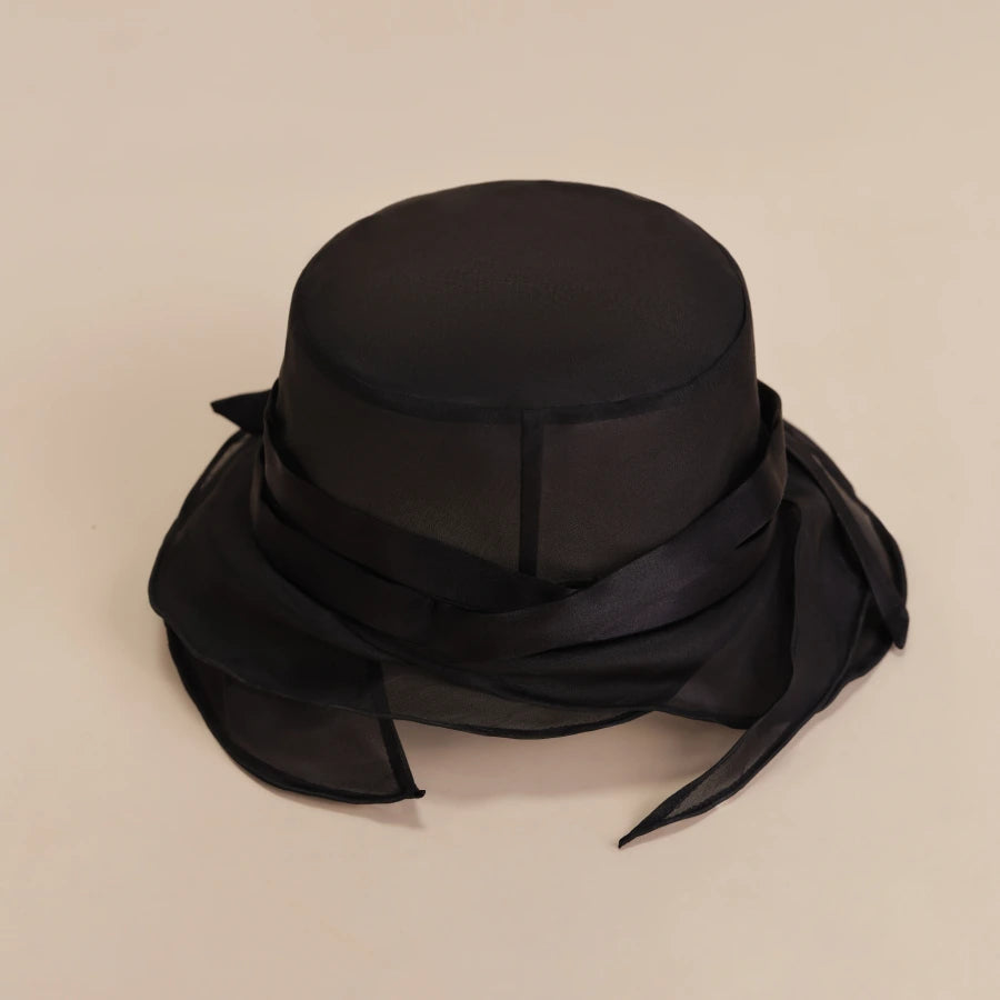 la croissance — Black Airy Veil Hat